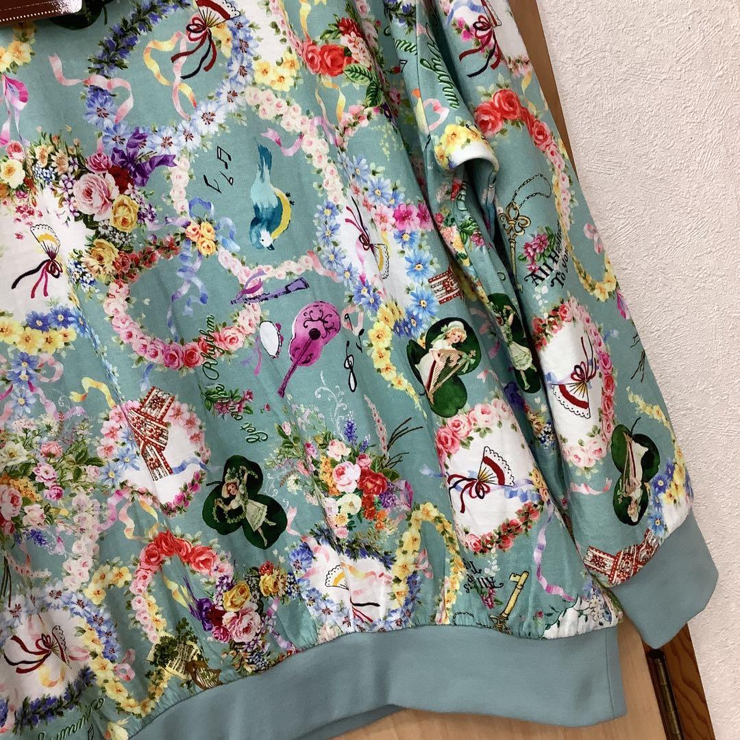 鴨居羊子　TUNIC トレーナー　ルームウエア　パジャマ　メロディフラワー