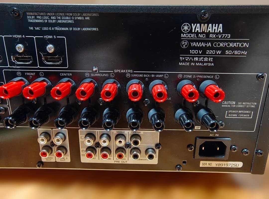 【YAMAHA】RX-V773 AVレシーバー【美品】