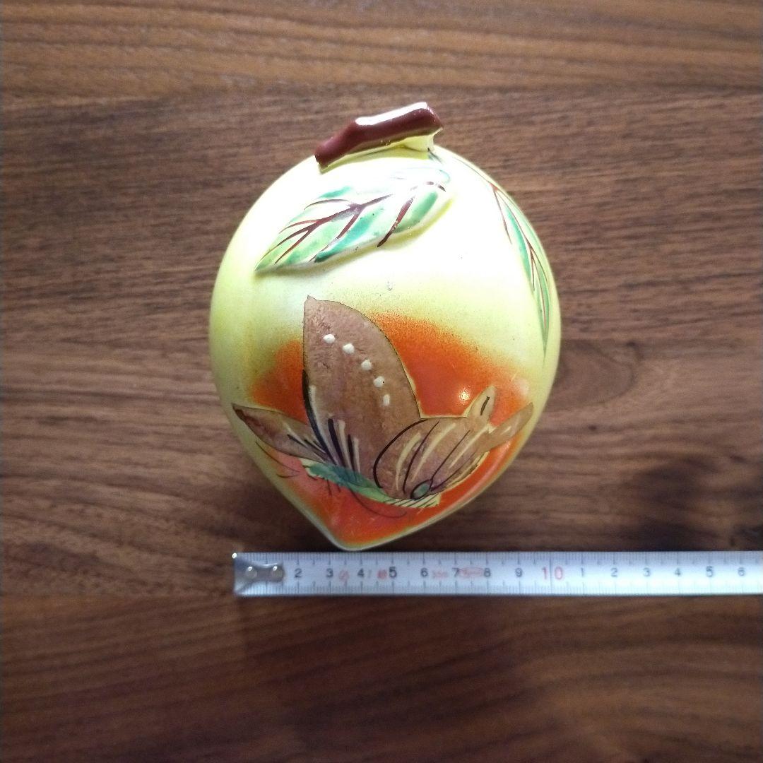 珉平焼　淡路焼　アンティーク　骨董　小物入れ　香合