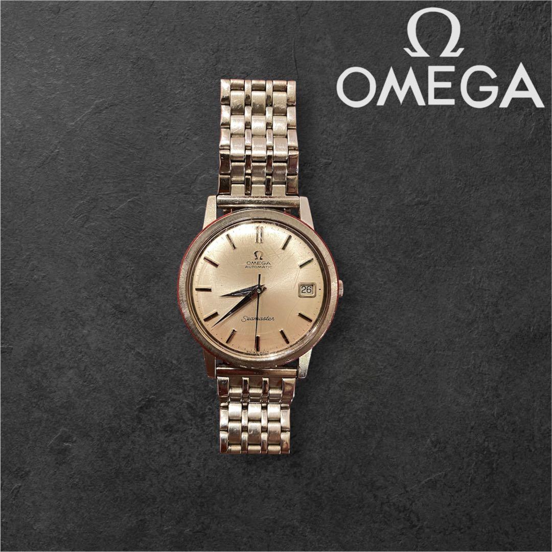 【希少コレクション】オメガ シーマスター 1960年代 Ω純正風防＆ライスブレス