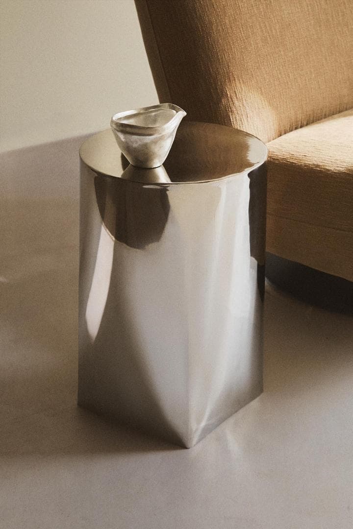 ステンレススチール サイドテーブル / zara 