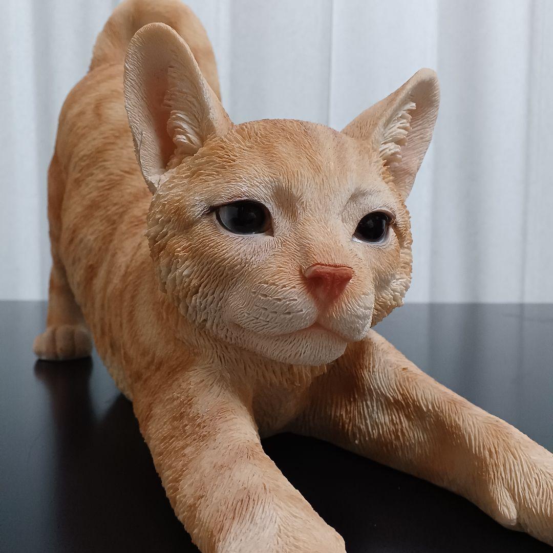 猫 雑貨 ガーデンオブジェ 置物 置き物 茶トラ リアル ネコ ねこ