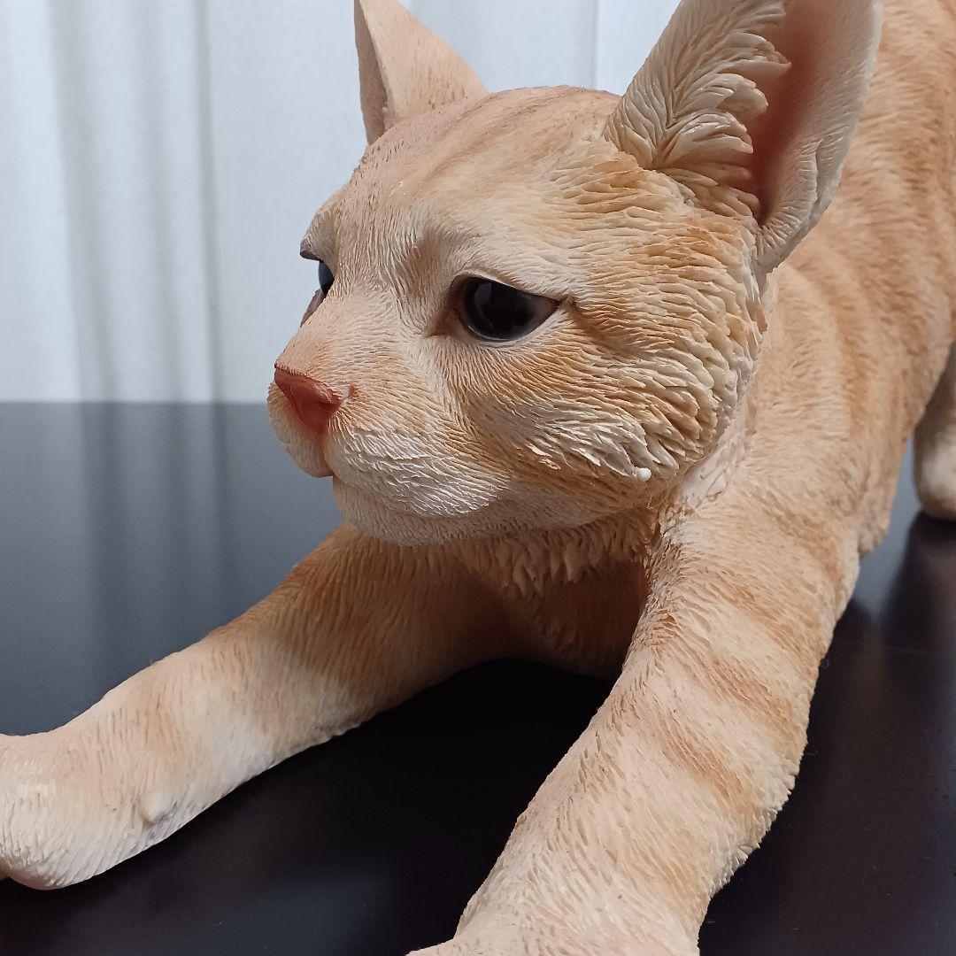 猫 雑貨 ガーデンオブジェ 置物 置き物 茶トラ リアル ネコ ねこ