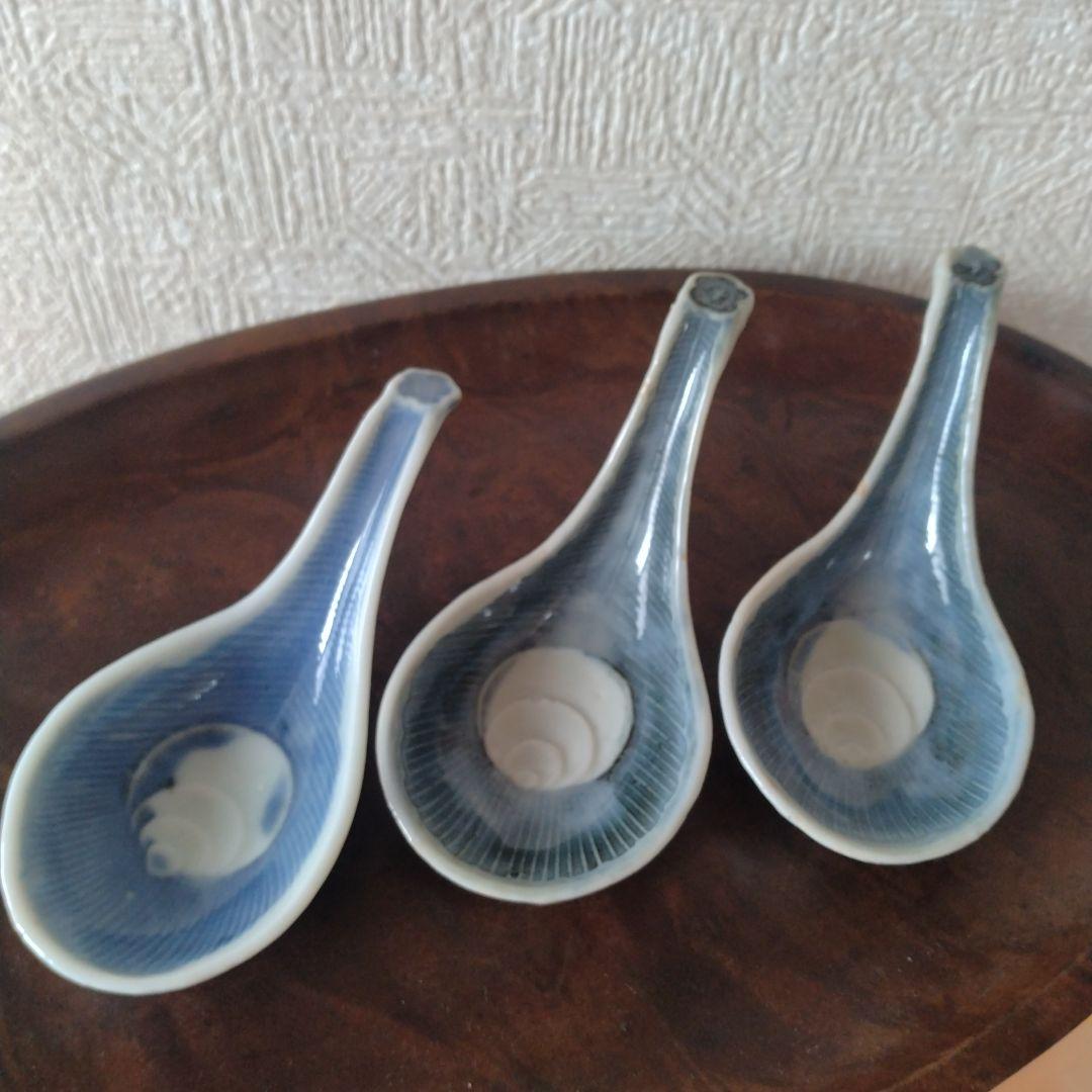 中国古玩青花古染付薄瑠璃宝珠文蓮華二客