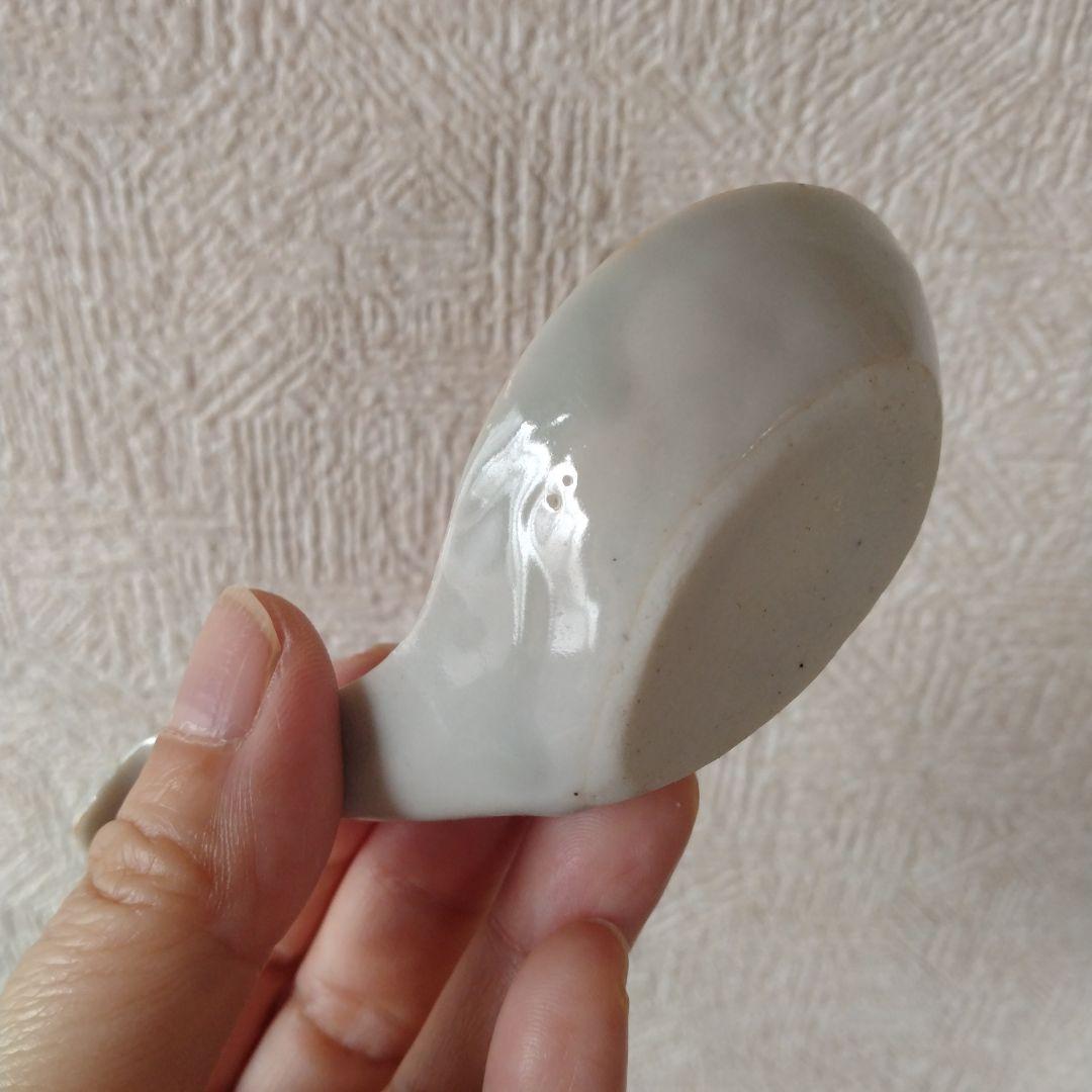 中国古玩青花古染付薄瑠璃宝珠文蓮華二客