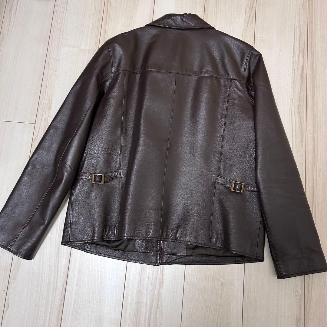 【90s】EDDIE BAUER エディーバウアー レザージャケット ブラウン