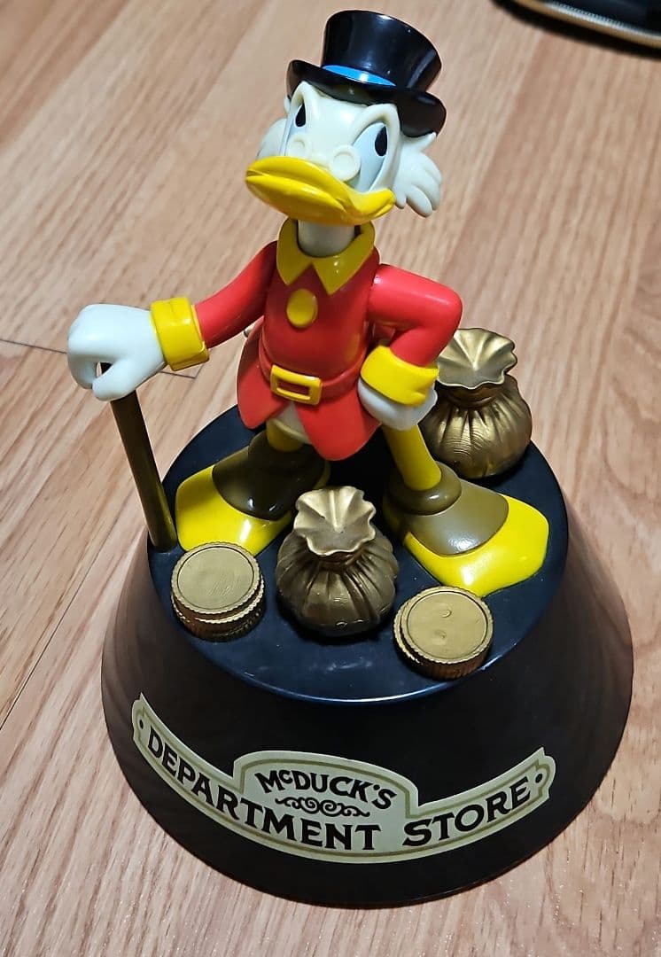 ディズニーシー開園当時グッズ☆スクルージ貯金箱フィギュア希少激レア！ヴィンテージ