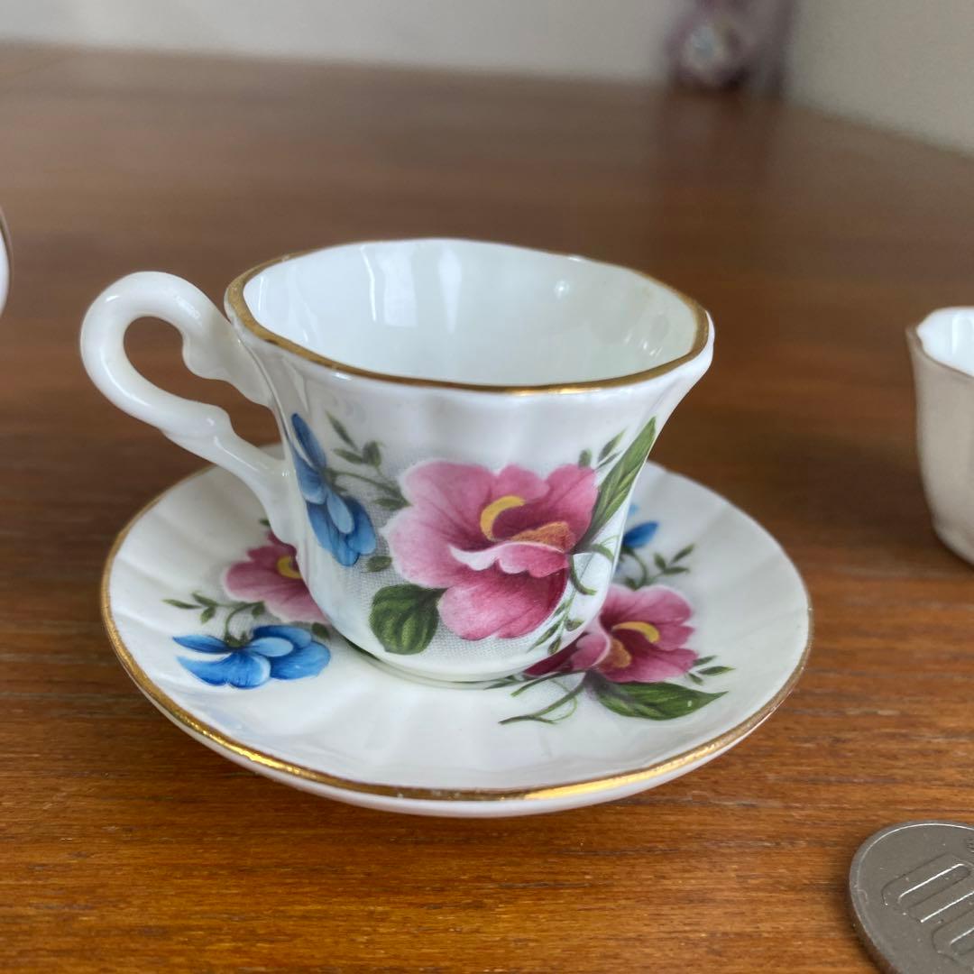 英国製　ポーリーアンナ　ミニチュア　ティーセット