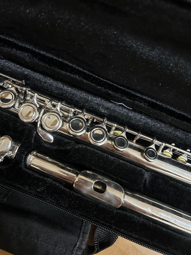 シルバー フルート ケース付き