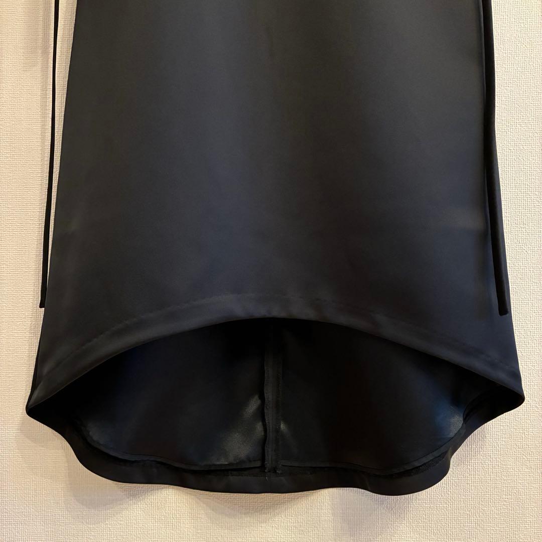 kaene サテンリボンドレス ブラックドレス 二次会ドレス