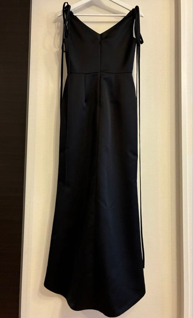 kaene サテンリボンドレス ブラックドレス 二次会ドレス