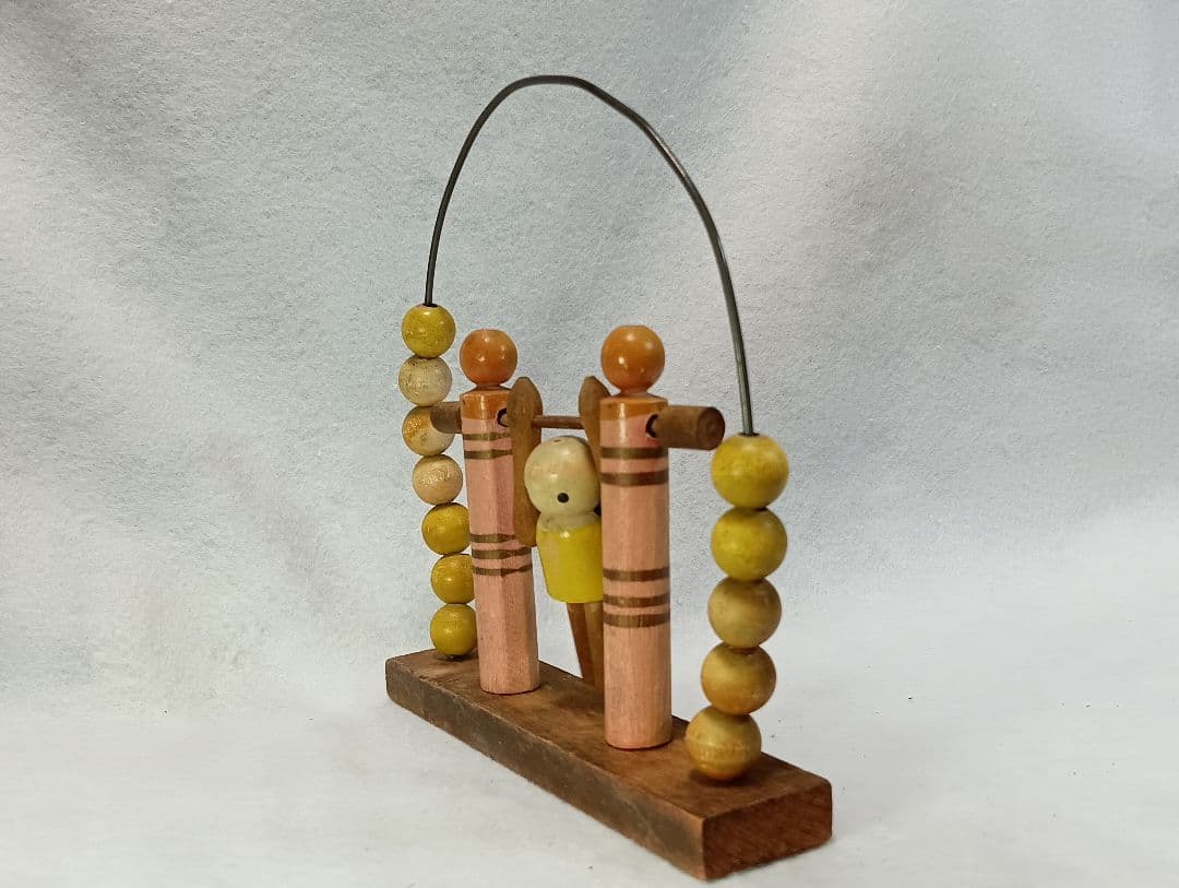 戦前？ 木製 郷土玩具 「鉄棒遊び」 数遊び 知育玩具 昭和 レトロ