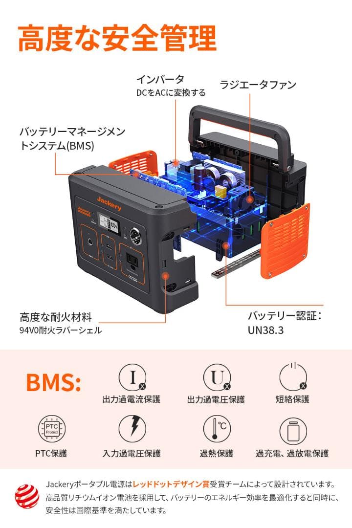 0713純正弦波 Jackery ポータブル電源 67200mAh/240Wh