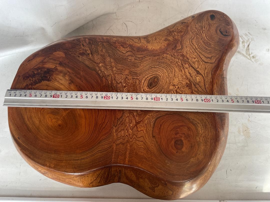 ちゃぶ台　猫足　木目　一枚板　アンティーク 　02c28