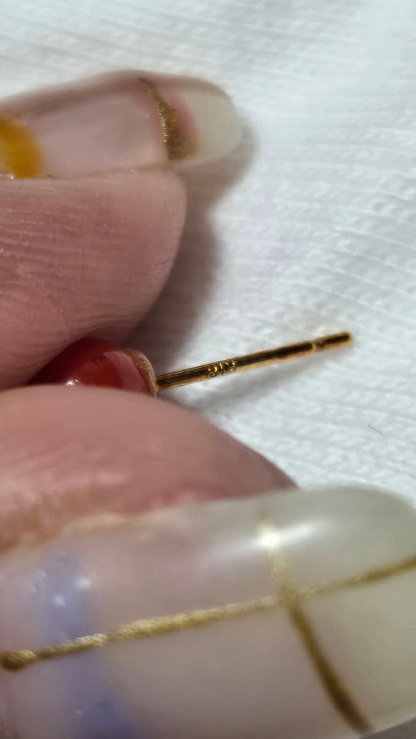 K18 赤珊瑚 本珊瑚 ピアス