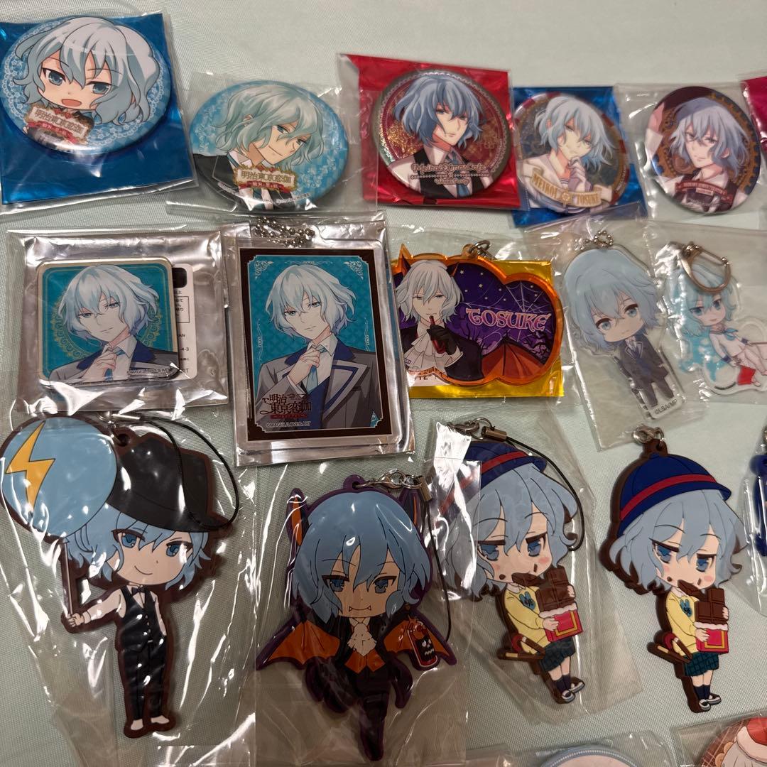 明治東亰恋伽 めいこい 岩崎 桃介 缶バッジ アクリルキーホルダー