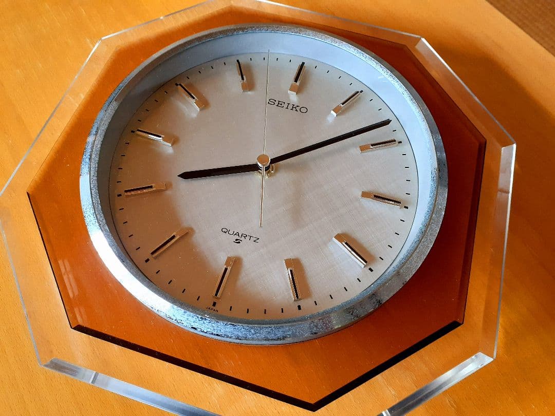 70's　SEIKO　掛け時計　ミッドセンチュリー　ビンテージ　レトロ　八角
