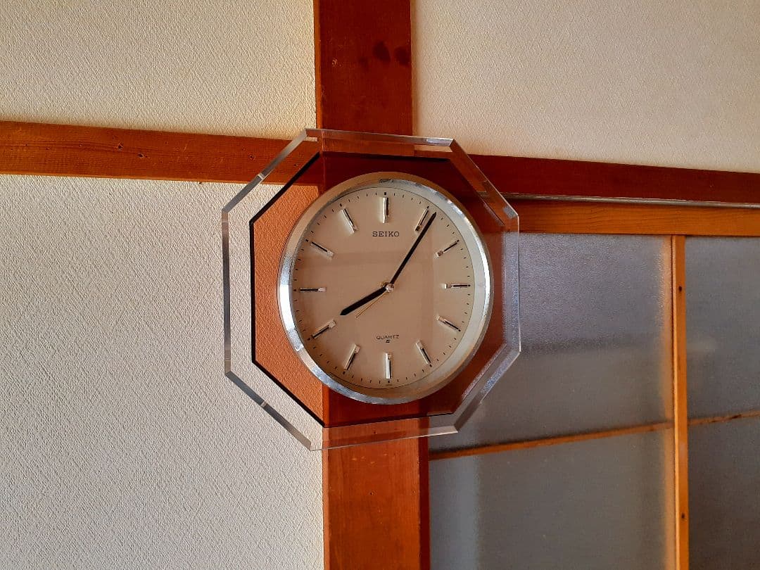 70's　SEIKO　掛け時計　ミッドセンチュリー　ビンテージ　レトロ　八角