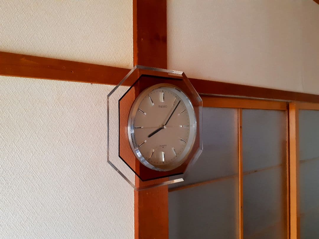 70's　SEIKO　掛け時計　ミッドセンチュリー　ビンテージ　レトロ　八角