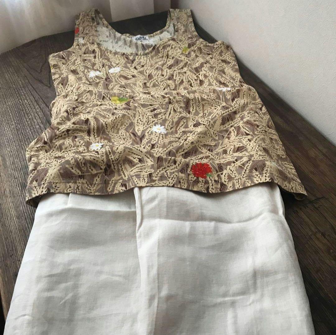 エルメス タンクトップ M 麦柄 花柄