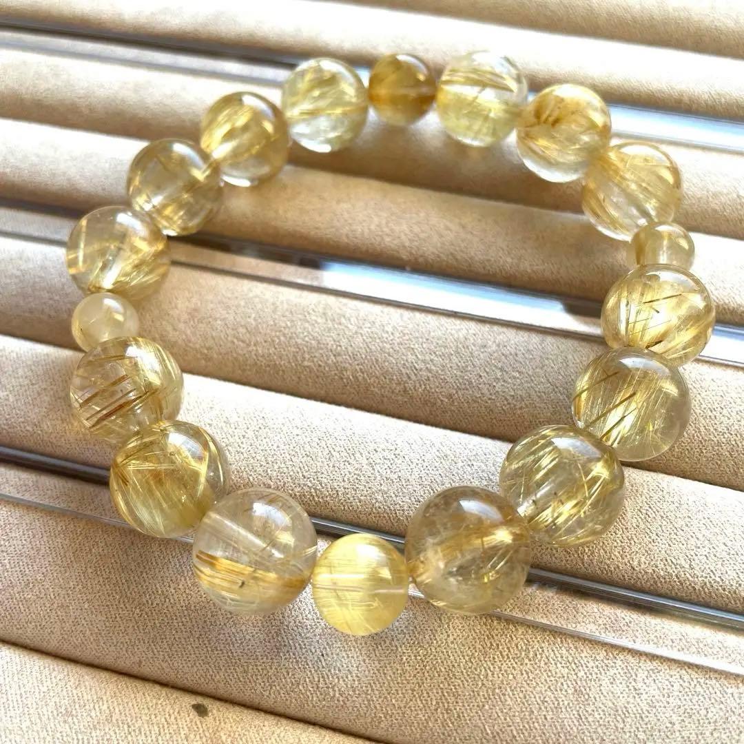 n*い様 【21万➡︎9万8千円】ゴールデンタイチンルチルクォーツ ブレスレット