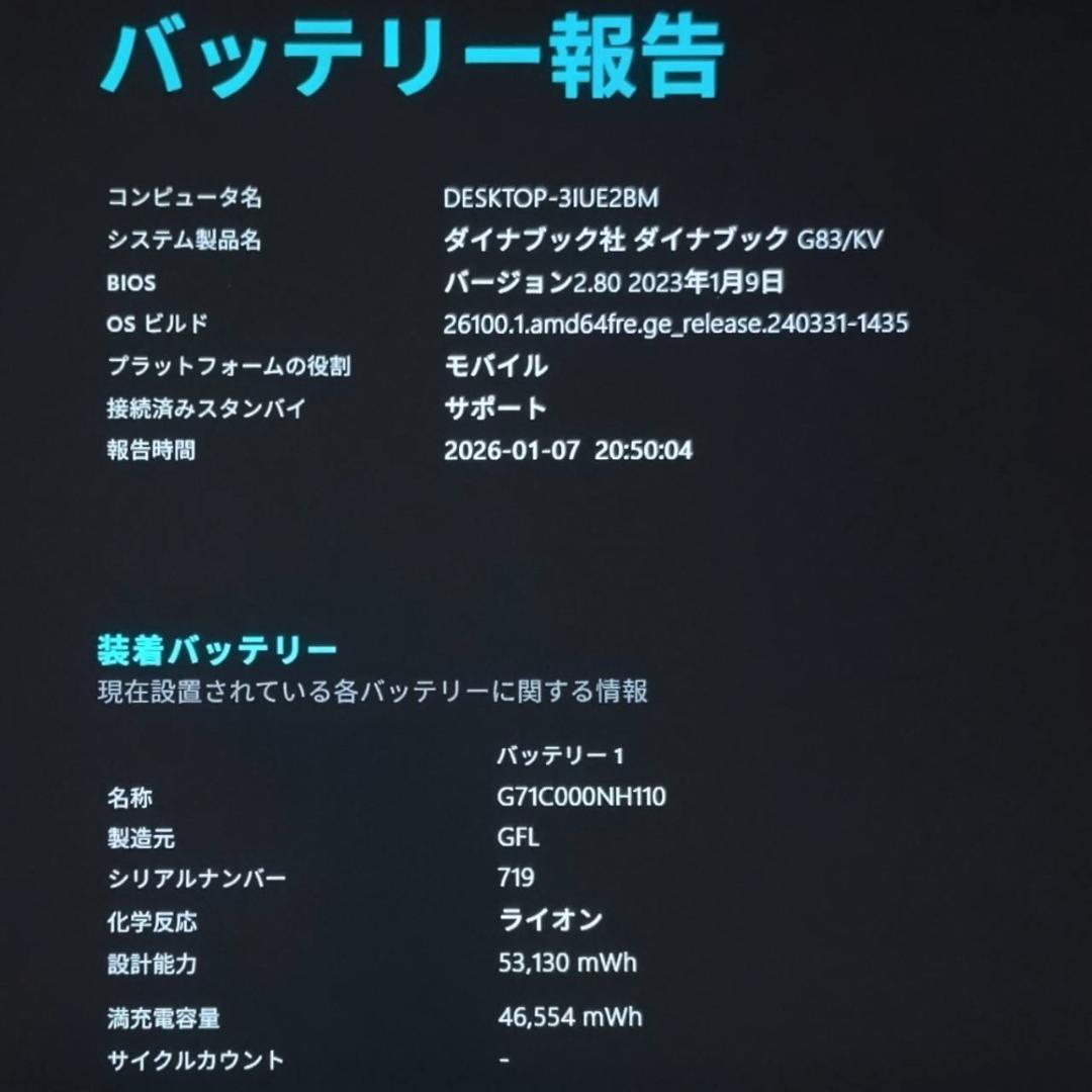 G83KV/12世代i7/SSD 256GB/16GB/FHD/13.3型