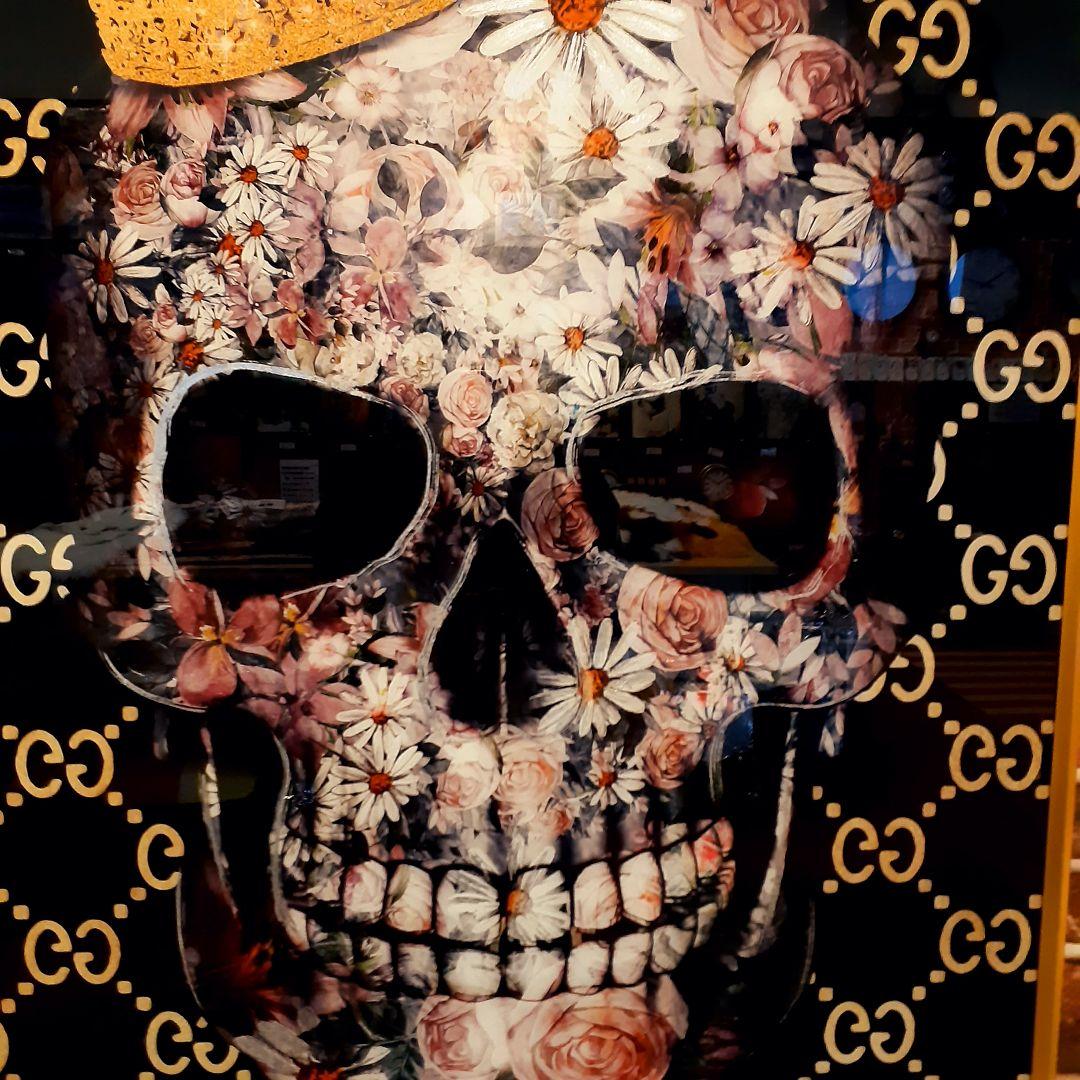 輸入雑貨　ミラーアートパネル『GUCCI』グッチ　特殊強化ガラス仕様　200cm