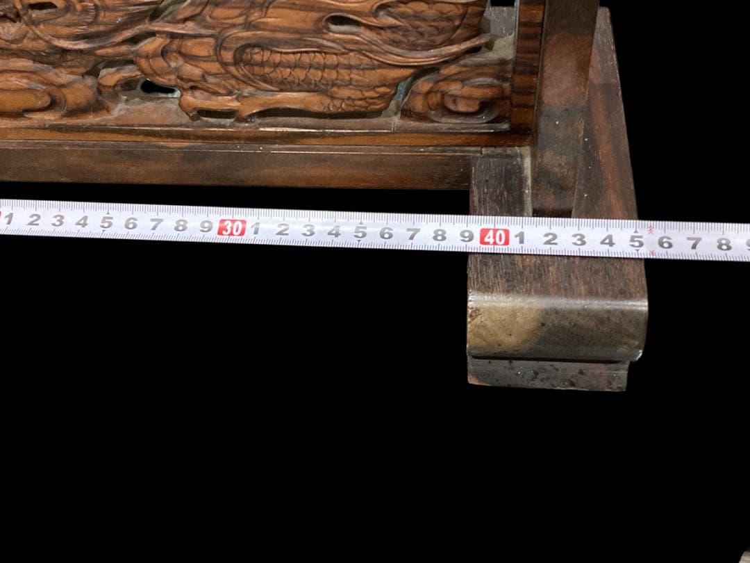 な*ん様 黒檀 雲龍 刀掛け 木製 刀装具 武具 刀台 時代武具 模造刀 日本刀