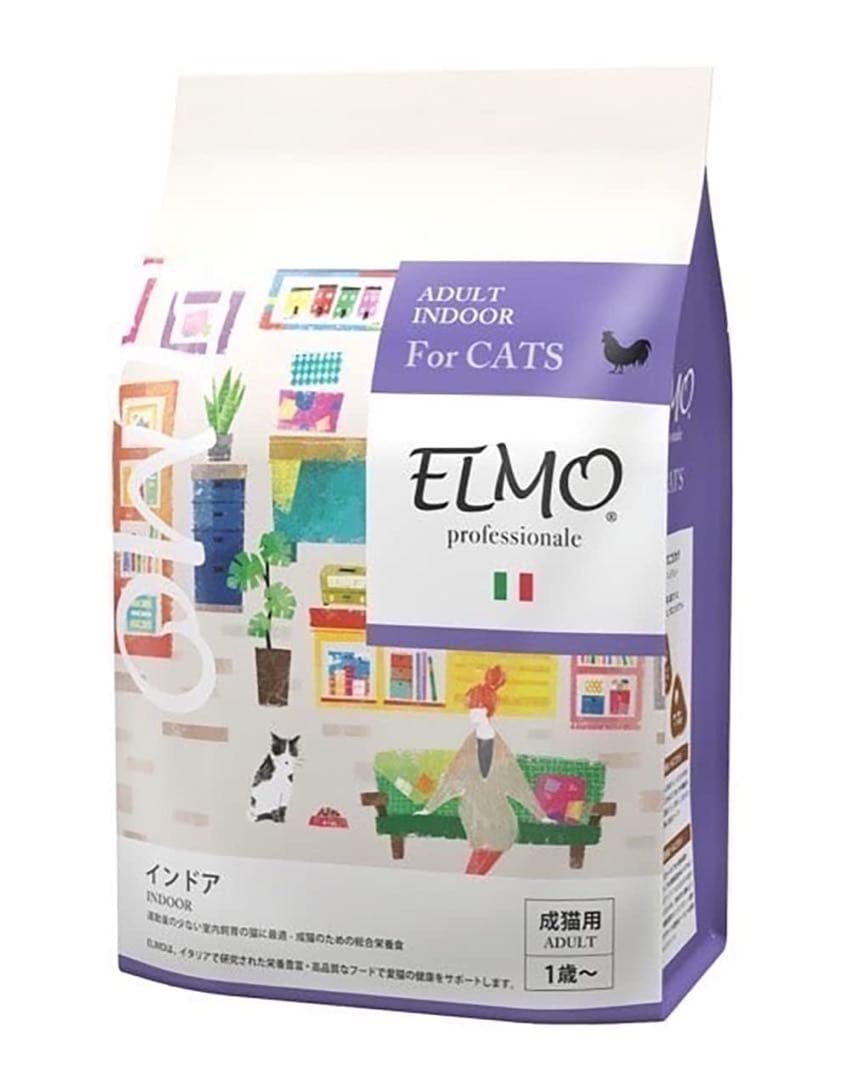 ELMO 室内猫用ドライフード 【2kg×4袋】合計8kg