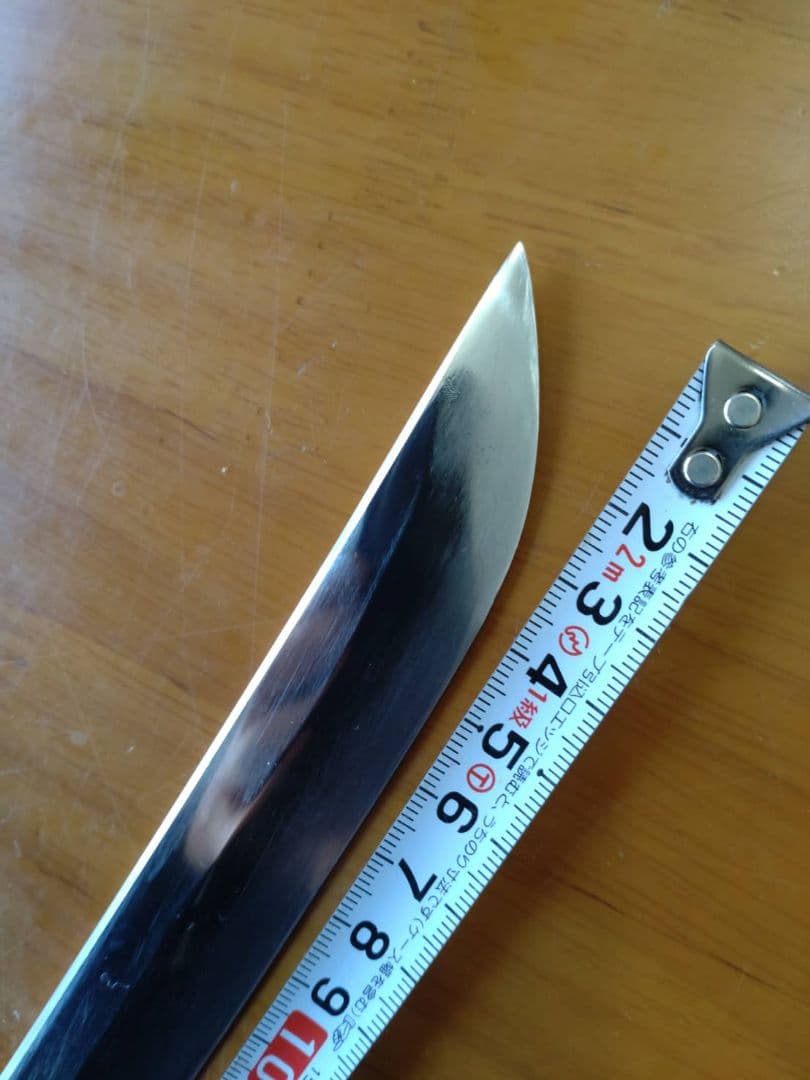 日本刀　残欠　切先部、刃長14.7cm合法サイズです。竹細工刀の材料に