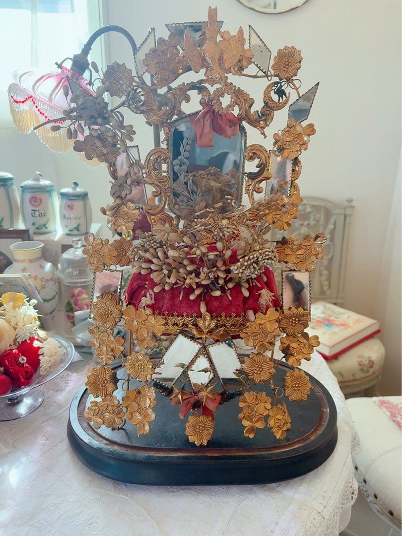 グローブドマリエ　ワックスフラワー　アンティークウエディングオブジェ