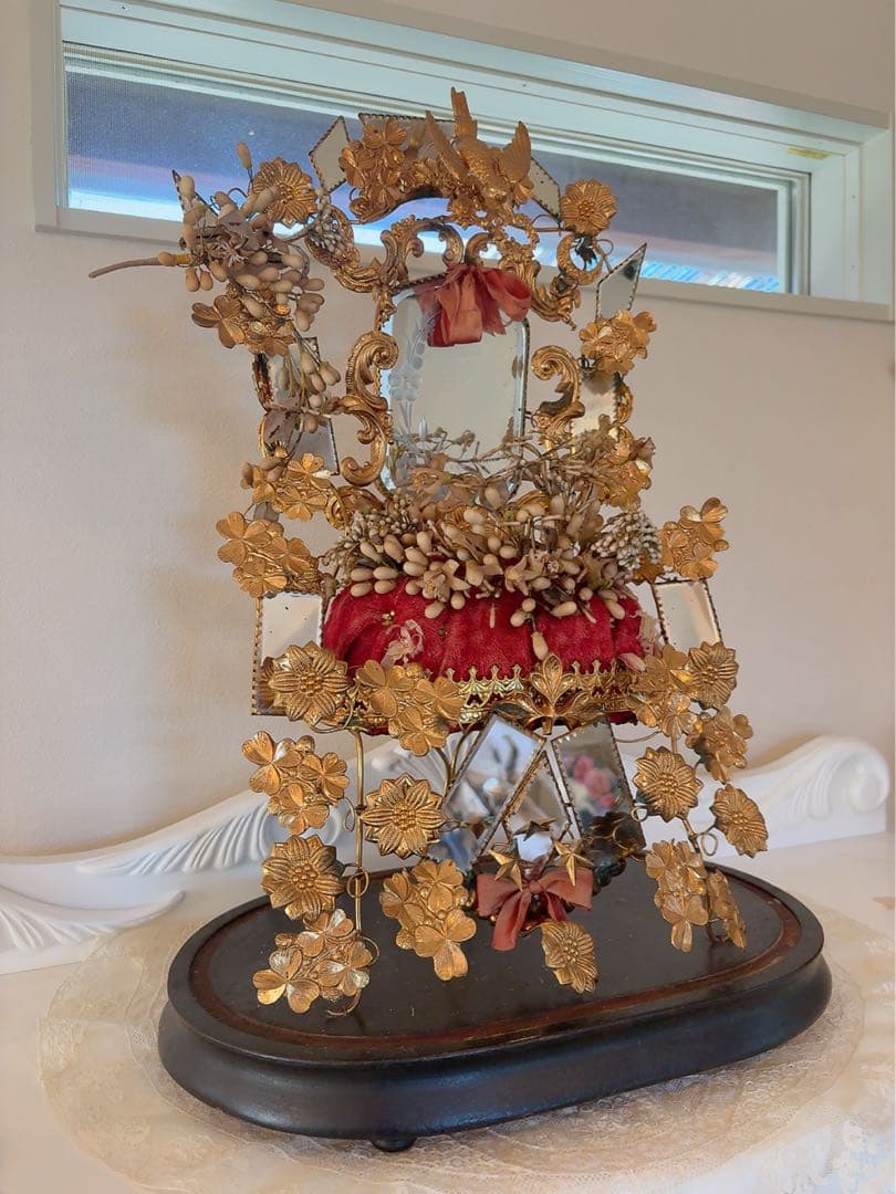 グローブドマリエ　ワックスフラワー　アンティークウエディングオブジェ