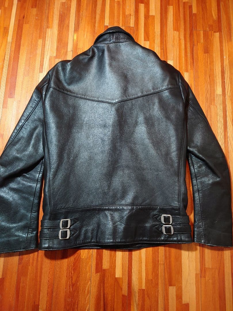 ROTAR ダブルレザーライダースジャケット ブラック M ローター ロンジャン