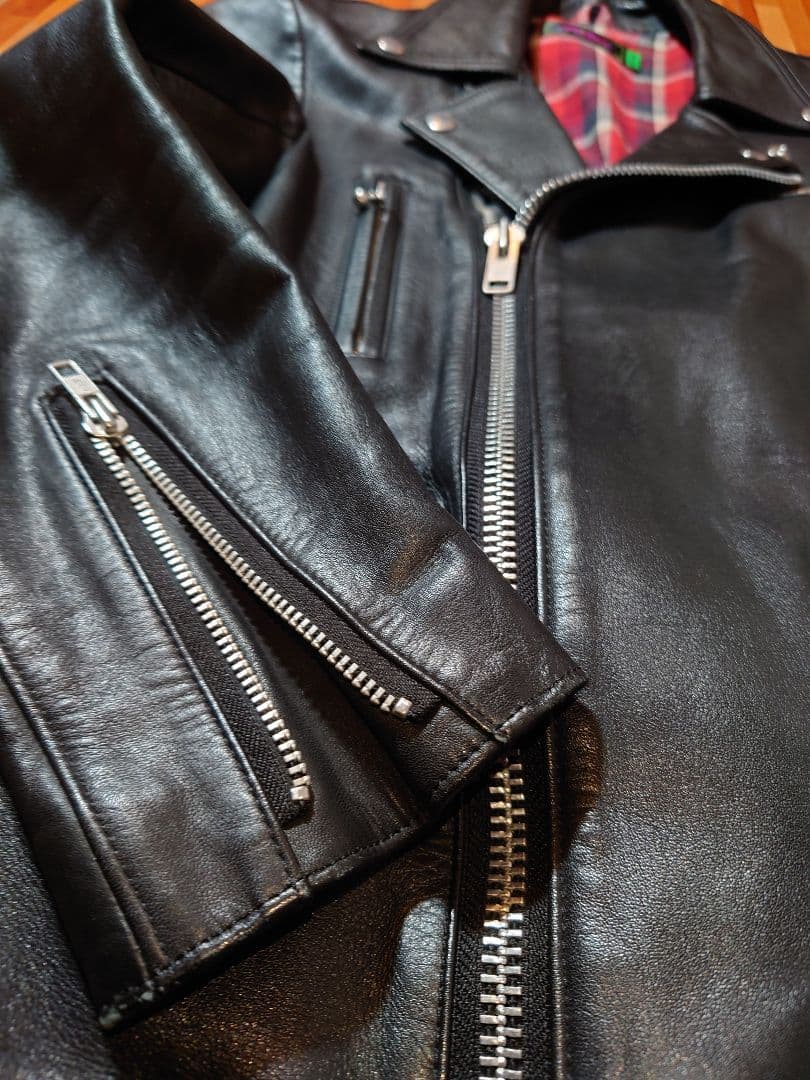 ROTAR ダブルレザーライダースジャケット ブラック M ローター ロンジャン