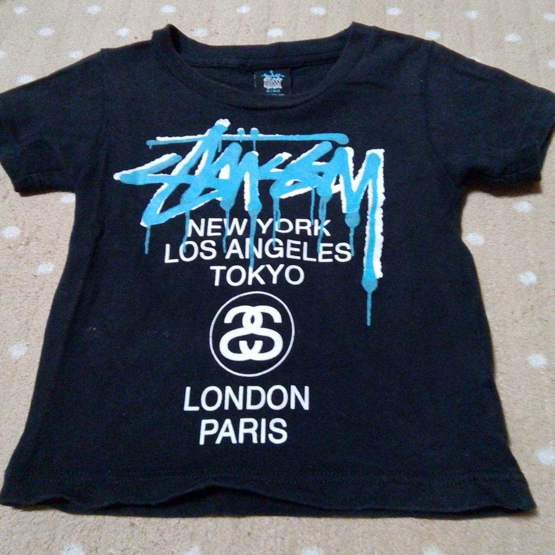 STUSSY ブラック Tシャツ2点セット S/90