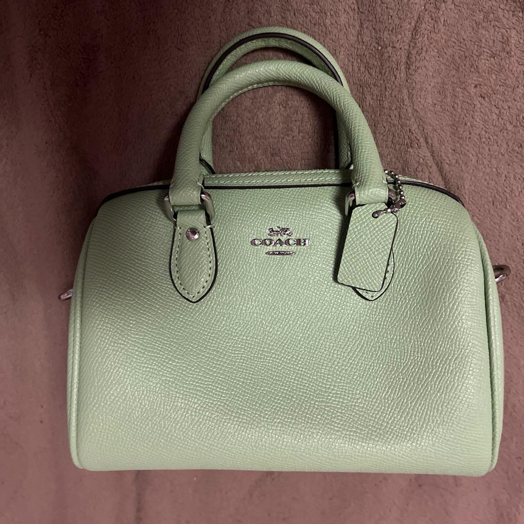 ぷた太郎 COACH ミントグリーン ショルダーバッグ