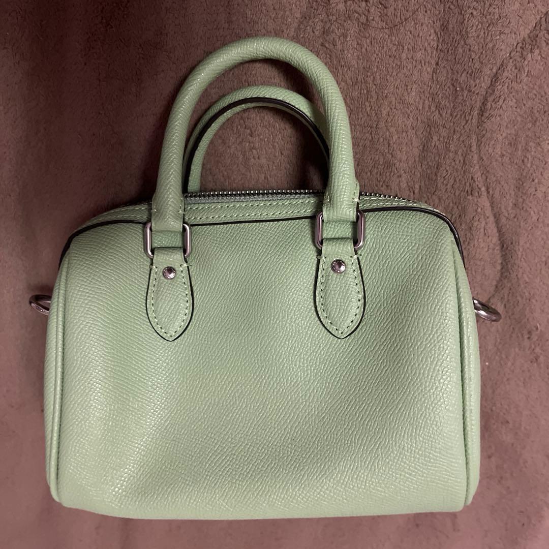 ぷた太郎 COACH ミントグリーン ショルダーバッグ