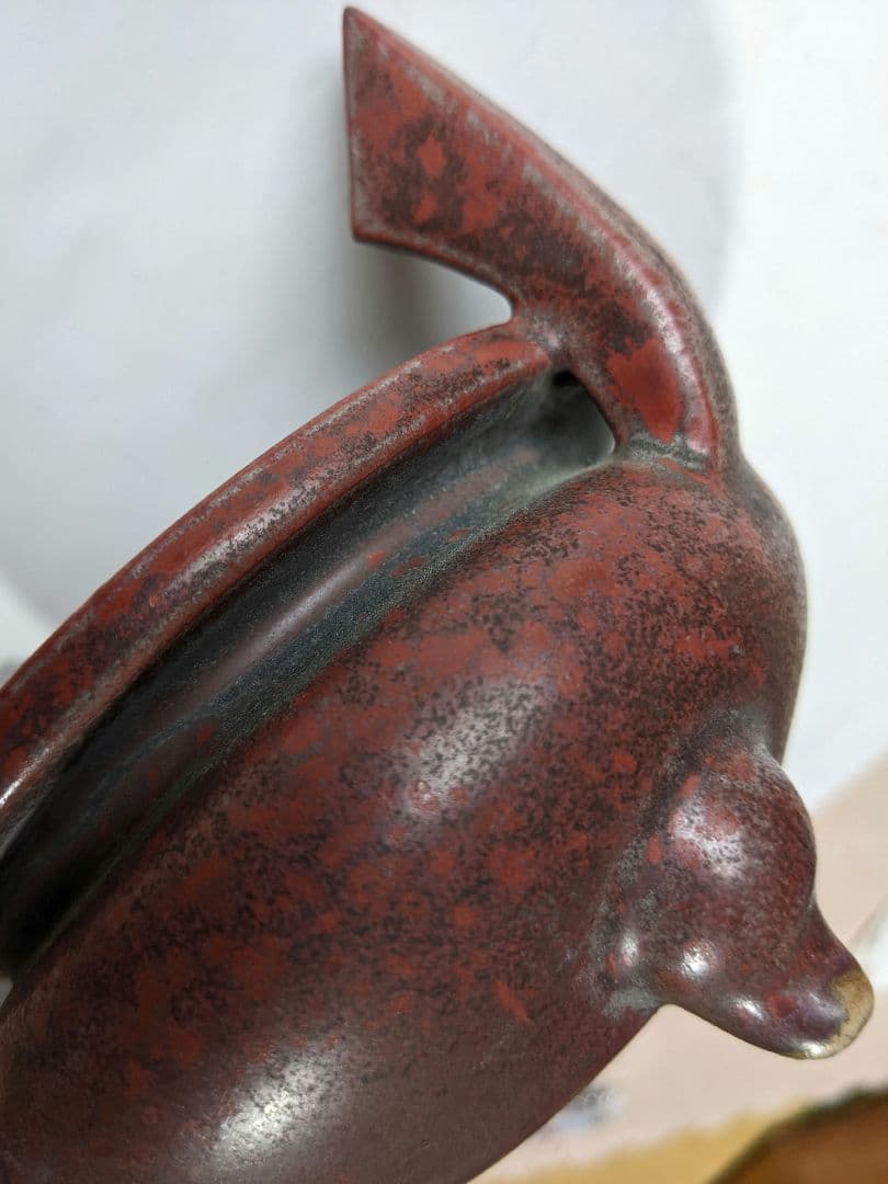 ♦袴形飾り 透し彫り 三足 香炉 古玩 古美術品 工芸品 香道具 骨董品