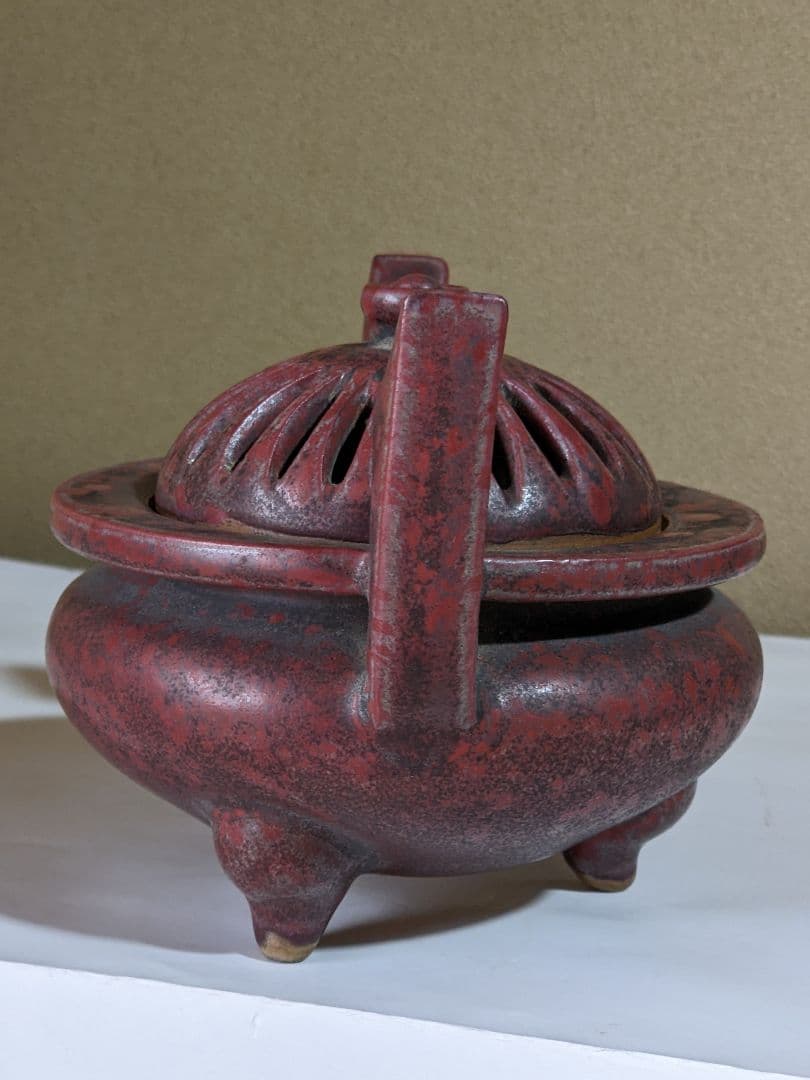 ♦袴形飾り 透し彫り 三足 香炉 古玩 古美術品 工芸品 香道具 骨董品