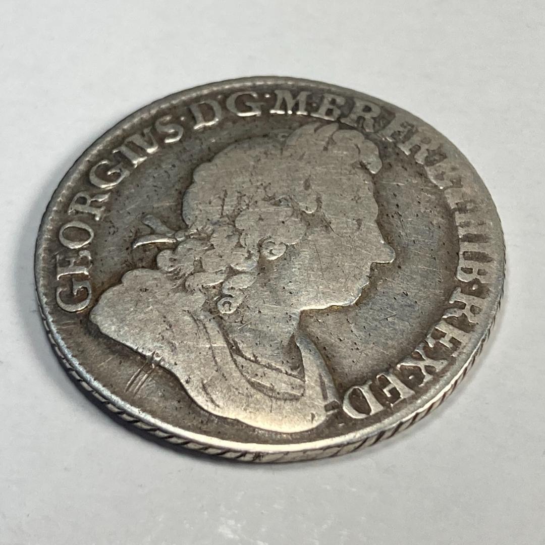 1723年 SSC イギリス 1シリング銀貨・アンティーク 