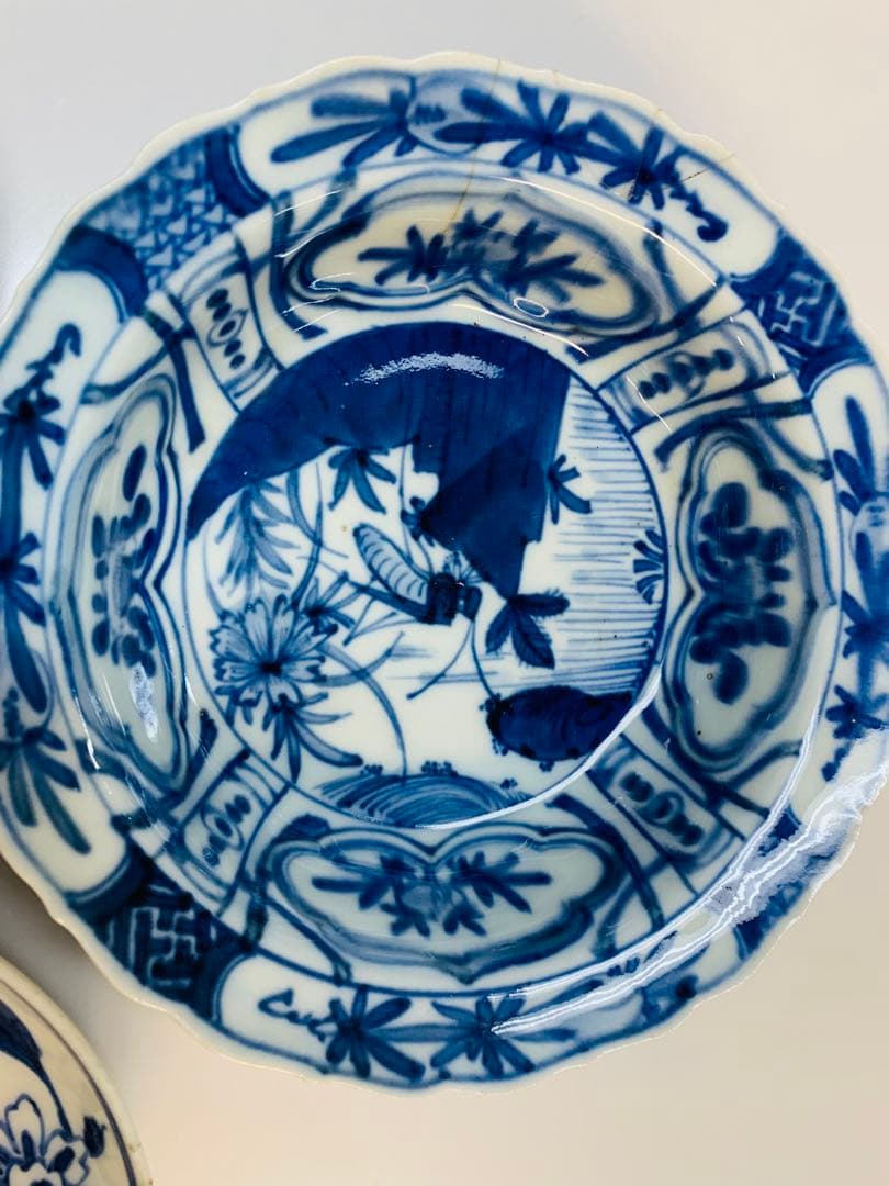 中国明時代晩期染付お皿3点