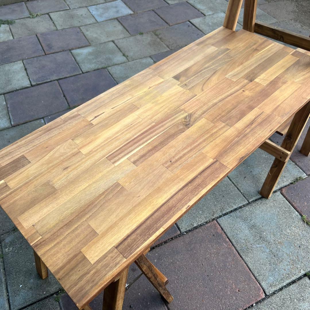 【未使用】キッチンテーブル アカシアキッチンラック + オプションテーブル