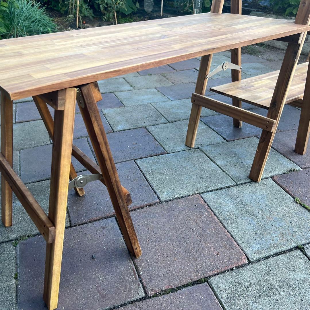 【未使用】キッチンテーブル アカシアキッチンラック + オプションテーブル