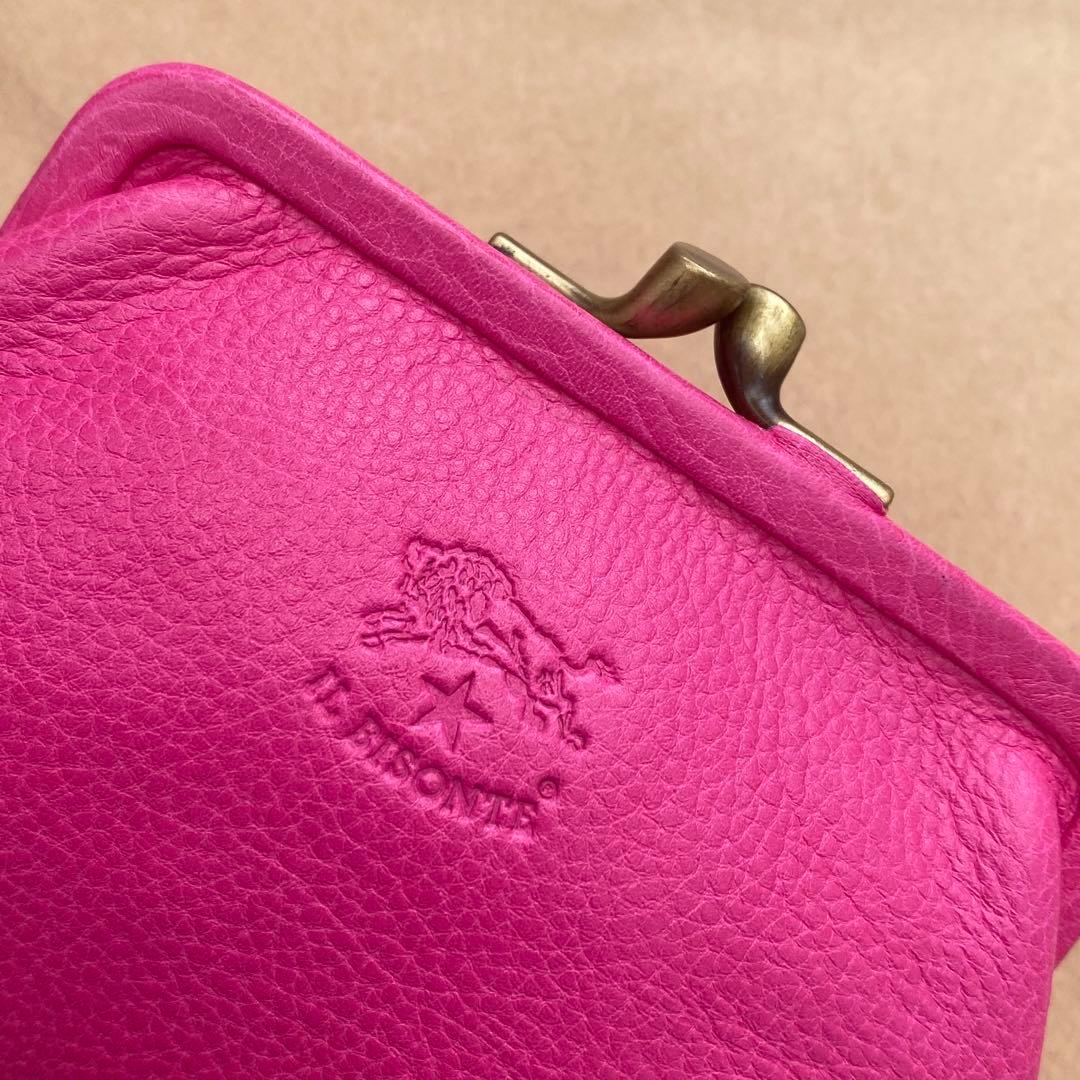 イルビゾンテ　がま口　ポーチ　ミニ財布　ケース　小銭入れ　小物入れ　ピンク