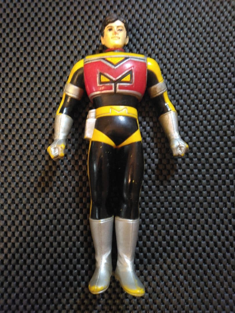 【当時モノ】星雲仮面 マシンマン バンダイ ソフビ 面取れ 210mm