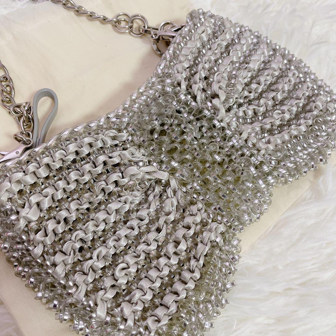 極美品　アンテプリマ　ワイヤーバッグ　リボン　ガーラパーティーバッグ