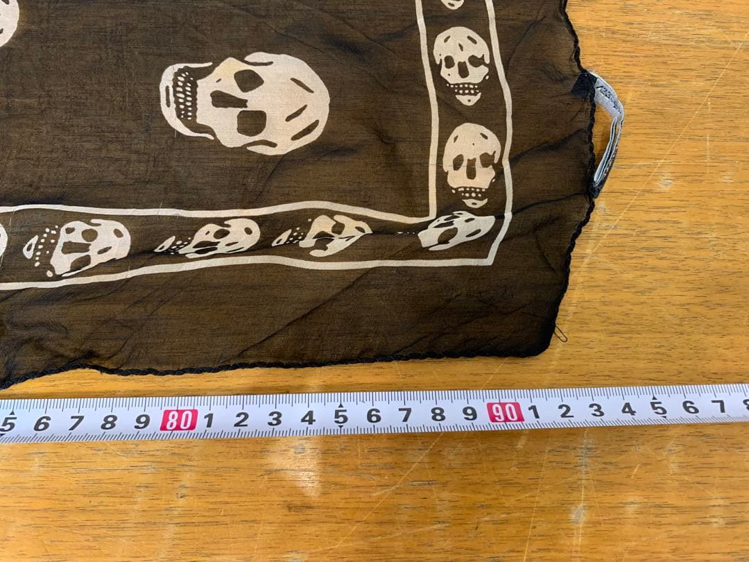 G0825-38★ALEXANDER McQUEEN スカルバンダナ