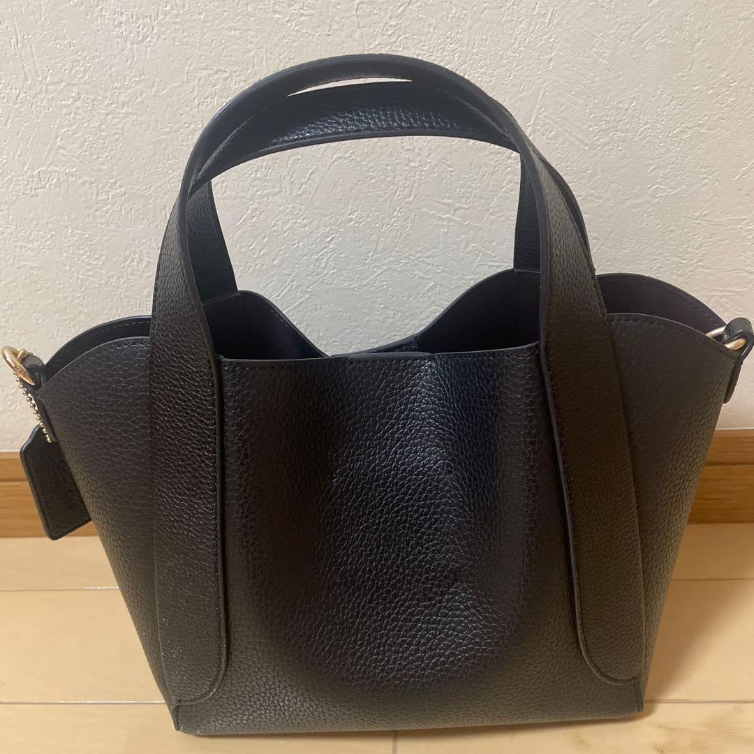 COACH 黒 レザートートバッグ