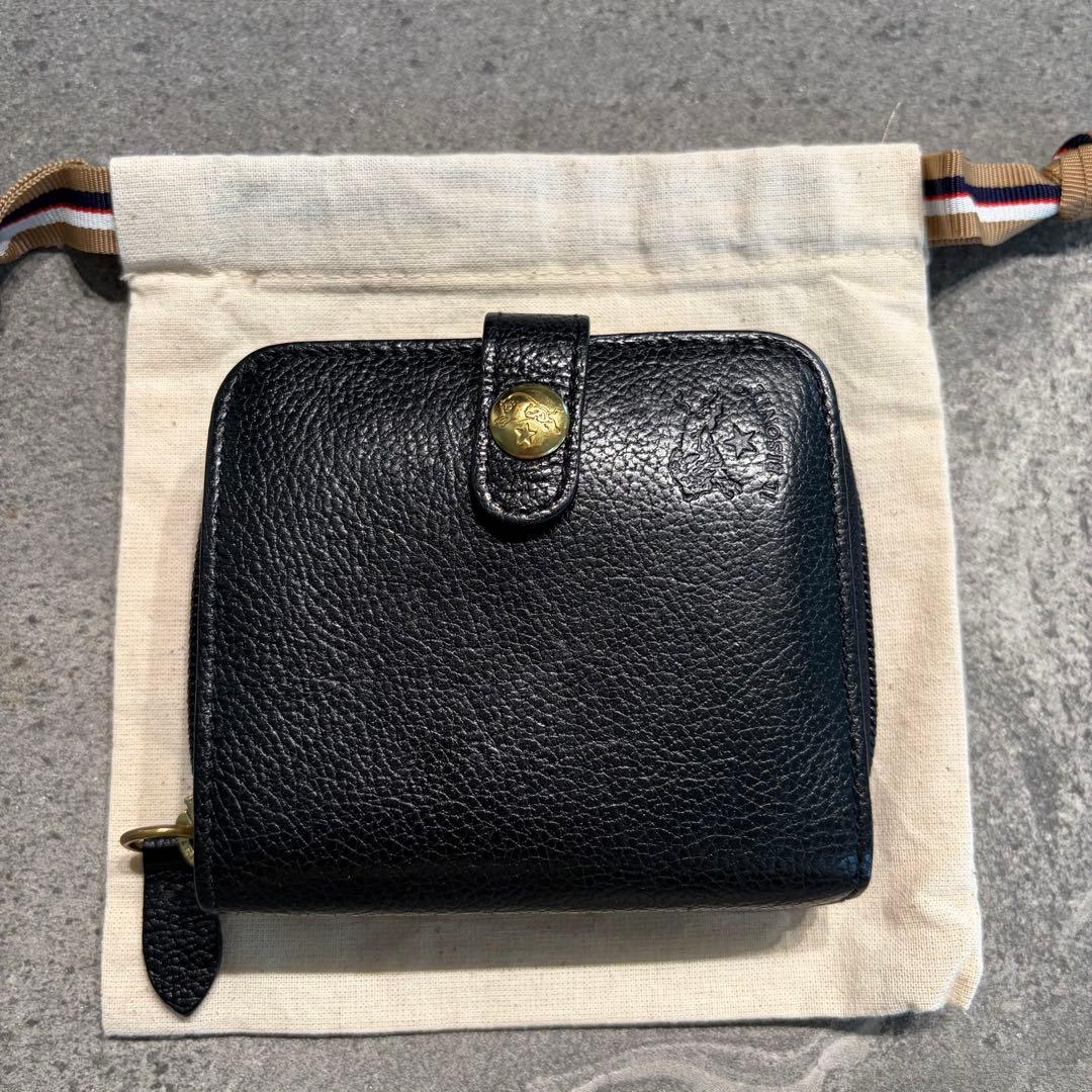 美品*ILBISONTE イルビゾンテ 二つ折り財布 コンパクト ミニ 匿名配送