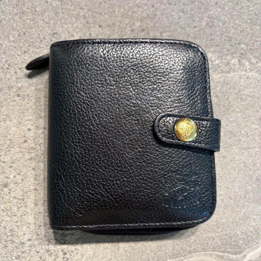 美品*ILBISONTE イルビゾンテ 二つ折り財布 コンパクト ミニ 匿名配送